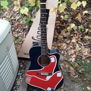 Boston Red Sox Acoustic Guitar MLB Custom